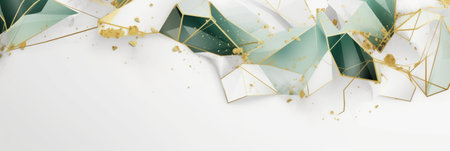 Abstract watercolor artwork mixed with buzzy geometric shapes for background of social media banner generative AI imageの素材