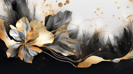 Watercolor abstract design for background of wedding or buzzy social media banner on white background generative AIの素材