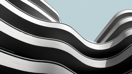 Architecture abstract, curve, wave. Generative AI imageG33.の素材