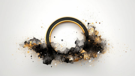 Artistic frame for design advertising placement and buzzy logo background generative AIの素材