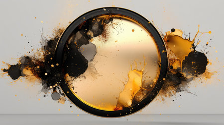 Artistic frame for design advertising placement and buzzy logo background generative AIの素材