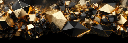 Abstract watercolor artwork mixed with buzzy geometric shapes for background of social media banner generative AI imageの素材