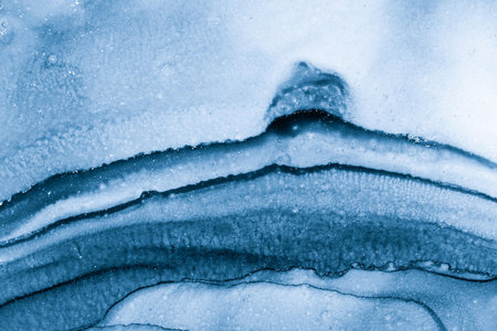 Original artwork photo of marble ink abstract art. High resolution photograph from exemplary original painting. Abstract painting was painted on HQ paper texture to create smooth marbling pattern.の写真素材