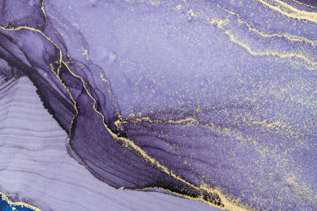 Original artwork photo of marble ink abstract art. High resolution photograph from exemplary original painting. Abstract painting was painted on HQ paper texture to create smooth marbling pattern.の写真素材