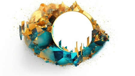 Artistic frame for design advertising placement and buzzy logo background generative AIの素材