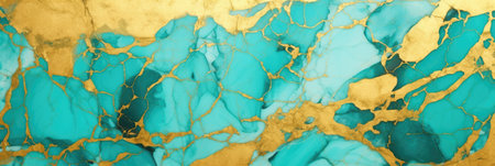 Abstract watercolor artwork mixed with buzzy geometric shapes for background of social media banner generative AI imageの素材