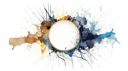 Artistic frame for design advertising placement and buzzy logo background generative AIの素材