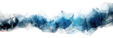 Abstract watercolor artwork mixed with buzzy geometric shapes for background of social media banner generative AI imageの素材