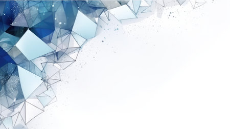 Abstract watercolor artwork mixed with buzzy geometric shapes for background of social media banner generative AI imageの素材