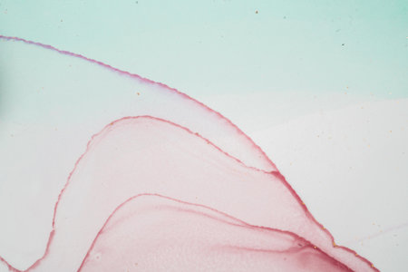 Original artwork photo of marble ink abstract art. High resolution photograph from exemplary original painting. Abstract painting was painted on HQ paper texture to create smooth marbling pattern.の写真素材