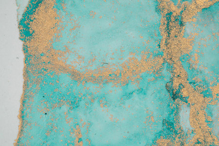 Original artwork photo of marble ink abstract art. High resolution photograph from exemplary original painting. Abstract painting was painted on HQ paper texture to create smooth marbling pattern.の写真素材