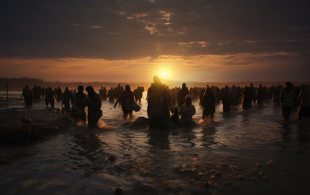 Civilian refugee affected from aggression of war and battle escape city from war zone which has no little comelinessの素材