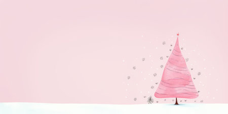 Creative art Christmas tree hand drawing style, for greeting card merry christmas and happy new year, naive children kid art for nursery or elementary school comelinessの素材