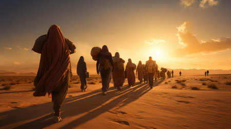 Civilian refugee affected from aggression of war and battle escape city from war zone which has no little comelinessの素材