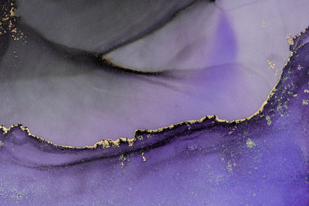 Original artwork photo of marble ink abstract art. High resolution photograph from exemplary original painting. Abstract painting was painted on HQ paper texture to create smooth marbling pattern.の写真素材