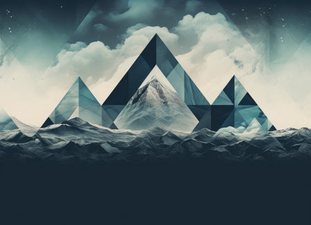 abstract ocean background with geometry shapes and water waves tide comelinessの素材