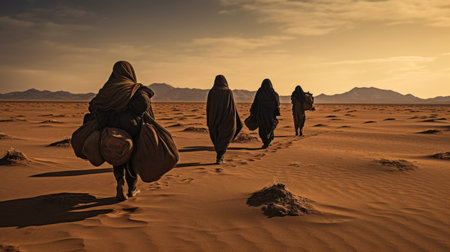 Civilian refugee affected from aggression of war and battle escape city from war zone which has no little comelinessの素材