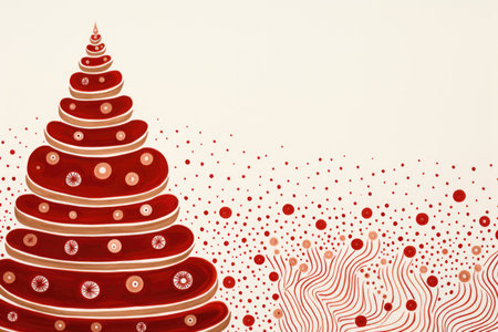 Creative art Christmas tree hand drawing style, for greeting card merry christmas and happy new year, naive children kid art for nursery or elementary school comelinessの素材