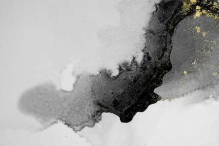 Original artwork photo of marble ink abstract art. High resolution photograph from exemplary original painting. Abstract painting was painted on HQ paper texture to create smooth marbling pattern.の写真素材