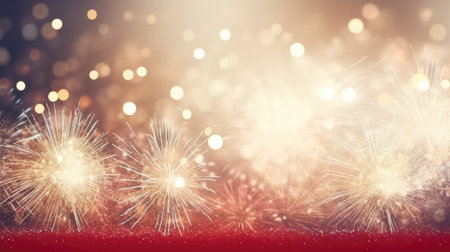 Abstract colored firework background new year celebration 2024 comelinessの素材