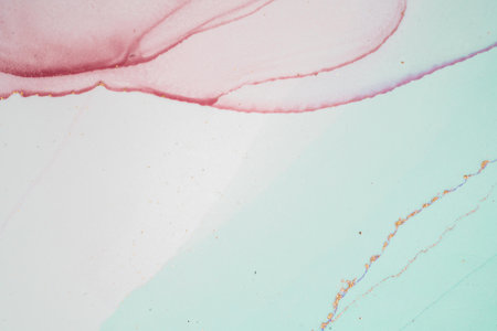 Original artwork photo of marble ink abstract art. High resolution photograph from exemplary original painting. Abstract painting was painted on HQ paper texture to create smooth marbling pattern.の写真素材