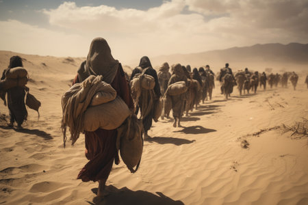 Civilian refugee affected from aggression of war and battle escape city from war zone which has no little comelinessの素材