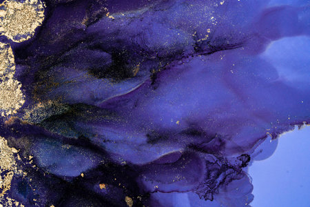 Original artwork photo of marble ink abstract art. High resolution photograph from exemplary original painting. Abstract painting was painted on HQ paper texture to create smooth marbling pattern.の写真素材