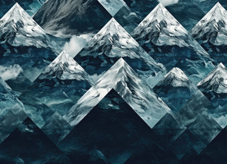 abstract ocean background with geometry shapes and water waves tide comelinessの素材
