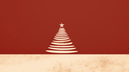 Creative art Christmas tree hand drawing style, for greeting card merry christmas and happy new year, naive children kid art for nursery or elementary school comelinessの素材