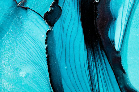 Original artwork photo of marble ink abstract art. High resolution photograph from exemplary original painting. Abstract painting was painted on HQ paper texture to create smooth marbling pattern.の写真素材