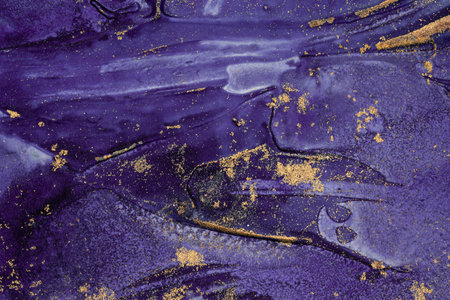 Original artwork photo of marble ink abstract art. High resolution photograph from exemplary original painting. Abstract painting was painted on HQ paper texture to create smooth marbling pattern.の写真素材