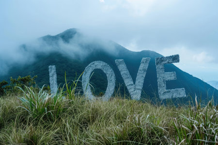 mountain landscape of love for hiking and travel in nature pragmaの素材