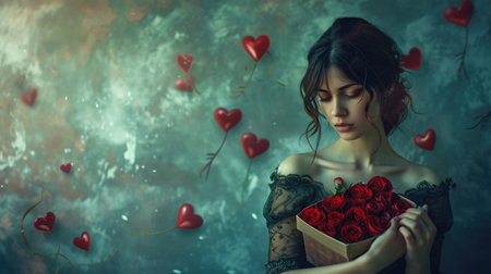 single woman with her love for herself, self love and self care pragmaの素材