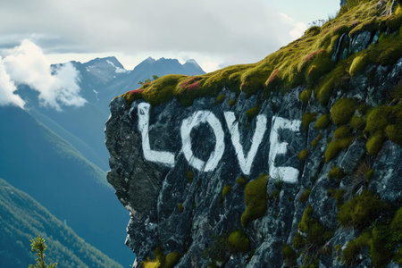 mountain landscape of love for hiking and travel in nature pragmaの素材