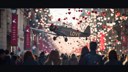 love is in the air, romantic valentines day love pragma concept , make love, not warの素材