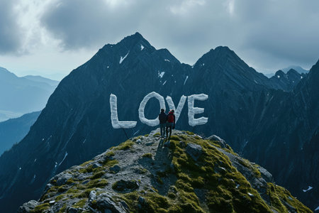 mountain landscape of love for hiking and travel in nature pragmaの素材