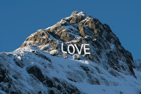 mountain landscape of love for hiking and travel in nature pragmaの素材