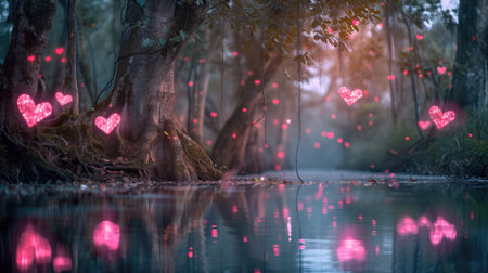 enchanted love forest in the valentines day pragmaの素材