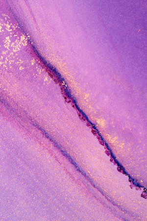 Original artwork photo of marble ink abstract art. High resolution photograph from exemplary original painting. Abstract painting was painted on HQ paper texture to create smooth marbling pattern.の写真素材