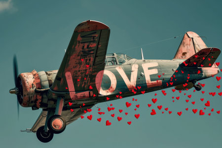 love is in the air, valentines day love pragma conceptの素材