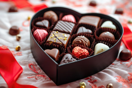heart shape chocolate for valentines day present and gift pragmaの素材