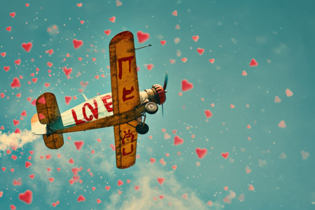 love is in the air, valentines day love pragma conceptの素材