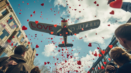 love is in the air, romantic valentines day love pragma concept , make love, not warの素材