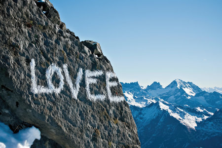mountain landscape of love for hiking and travel in nature pragmaの素材