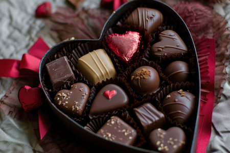 heart shape chocolate for valentines day present and gift pragmaの素材