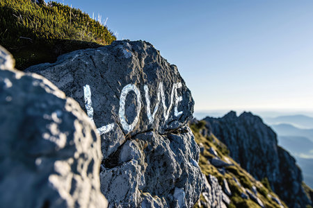 mountain landscape of love for hiking and travel in nature pragmaの素材