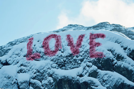 mountain landscape of love for hiking and travel in nature pragmaの素材