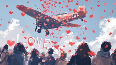 love is in the air, romantic valentines day love pragma concept , make love, not warの素材