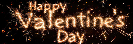 happy valentines day light at night ,glowing lettering pragmaの素材