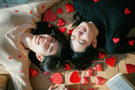 two happy lover couple , husband and wife romantic portrait together pragmaの素材